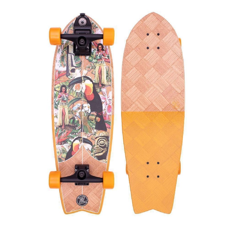 Z-Flex 31″ Surfskate Fish Banana Train Longboard Cruiser Complete