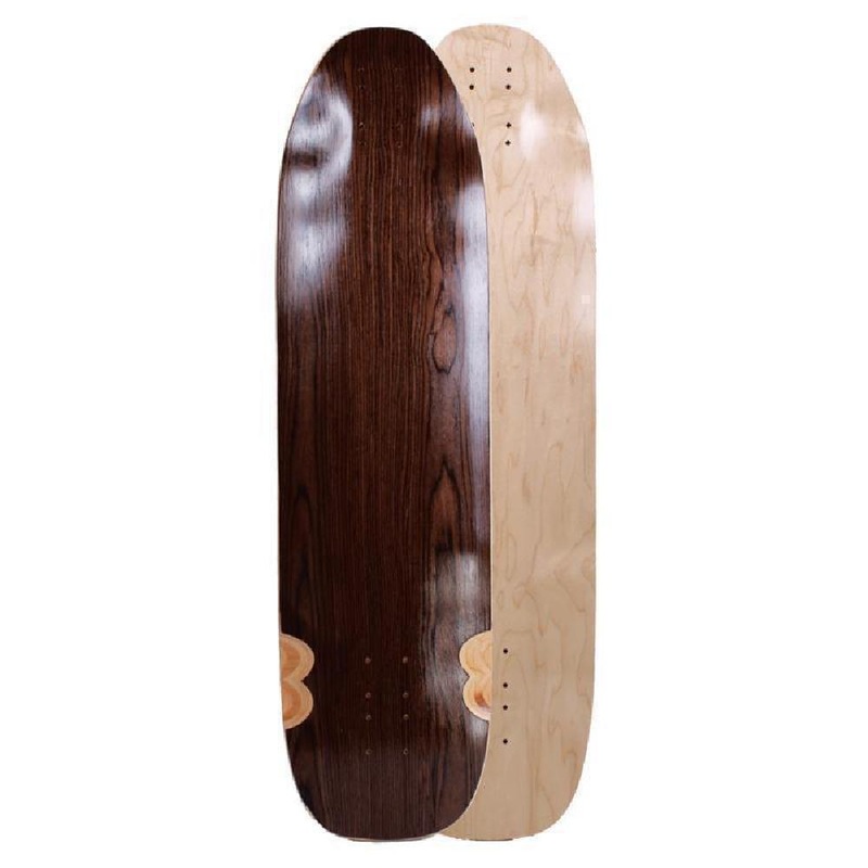 Downhill Kicktail Blank Topmount Dark Walnut 36″ Longboard Deck Deck