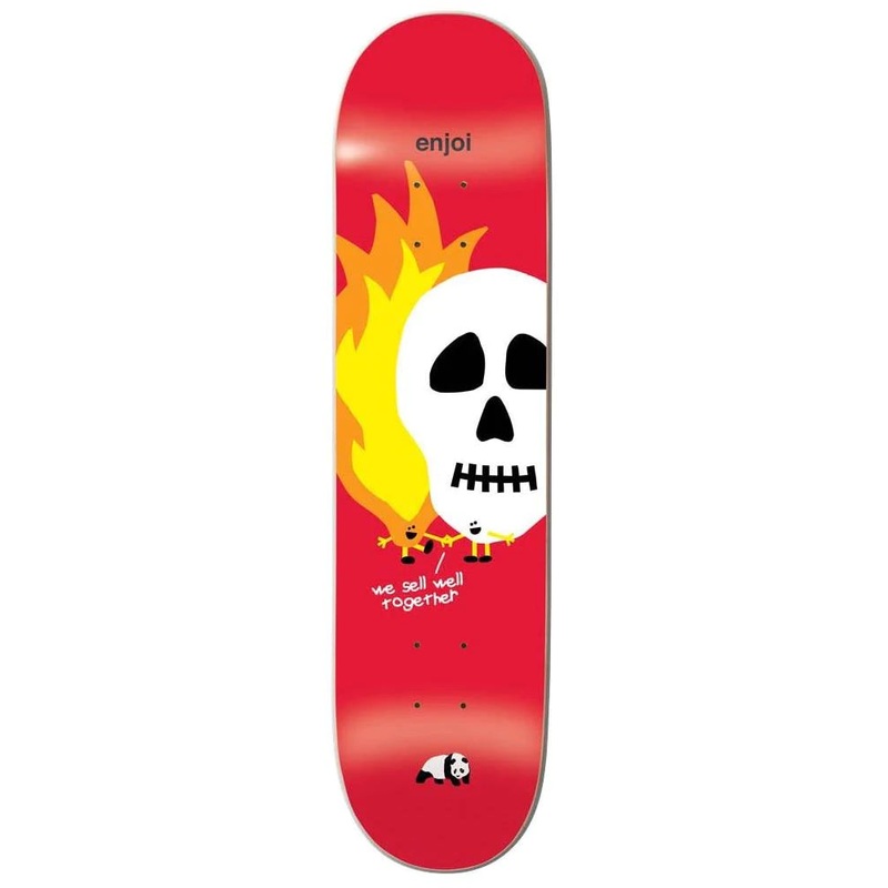 Enjoi Skulls and Flames Deck – 8.25 Red