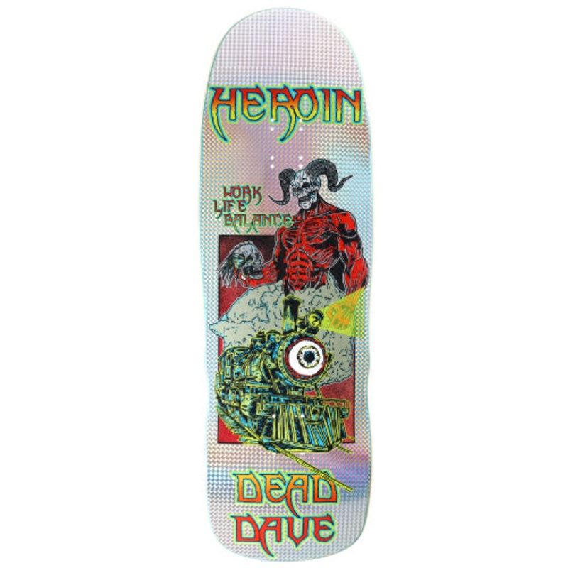 Heroin Dead Dave Hellscape Double Drilled Skateboard Deck Holographic 10.1″ 10.0″