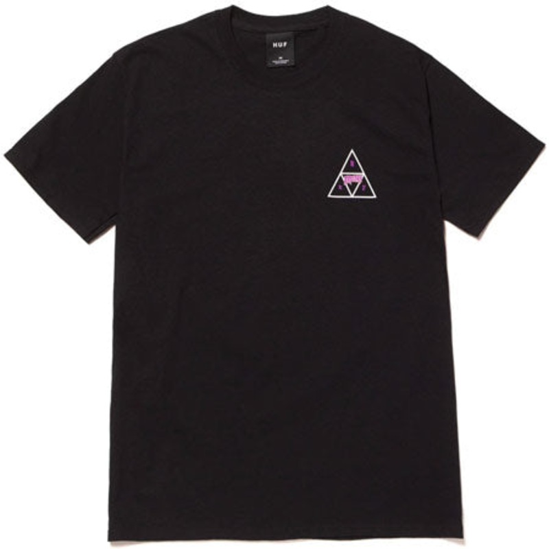 HUF RJB Triple Triangle T Shirt Black Medium