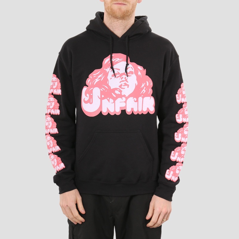 Life Is Unfair Outline Hood Black Small