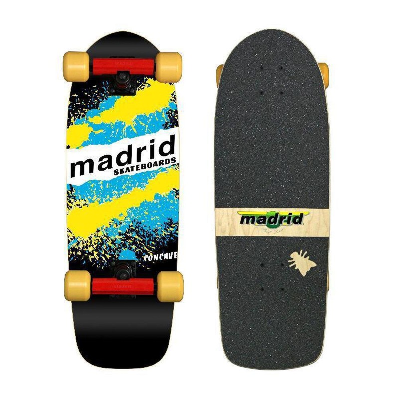 Madrid Explosion OG Cruiser Blue Yellow Longboard Complete