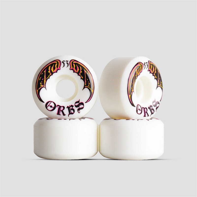 Orbs 53mm 99A Specters Conical Skateboard Wheels White