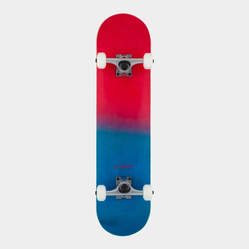 Rocket – 7.5″ – Double Dipped Complete Skateboard – Blue / Red
