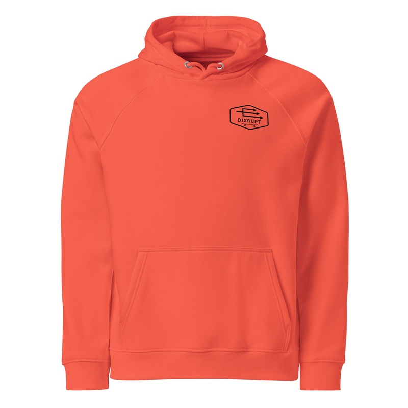 Unisex eco raglan hoodie Burnt Orange XS