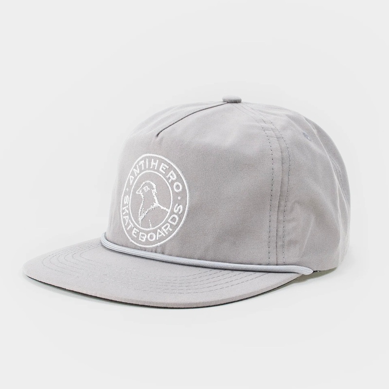 Anti Hero Basic Pidgeon Round Snapback Cap – Grey