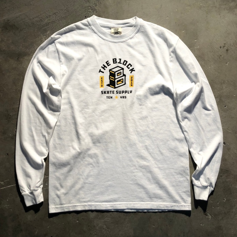 Block – 10 Year Anniversary Roots Logo Longsleeve Shirt – White S