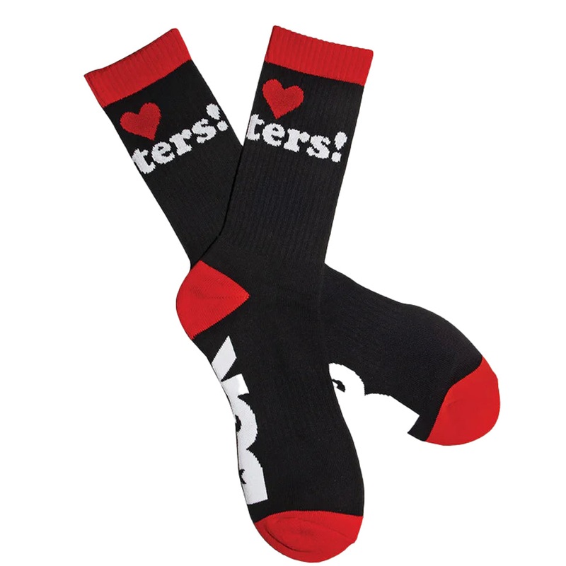 DGK Haters Black Red Crew Socks Black/ Red One Size Fits All