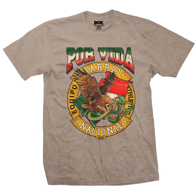 DGK Nacional T Shirt Washed Tan Medium