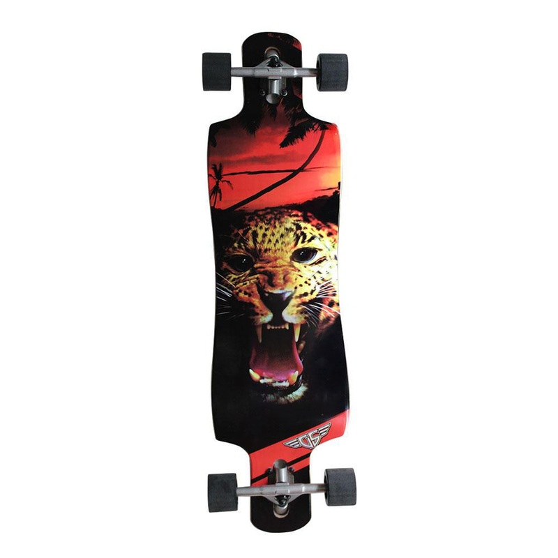 Gravity Leopard Double Drop 38″ Longboard Complete