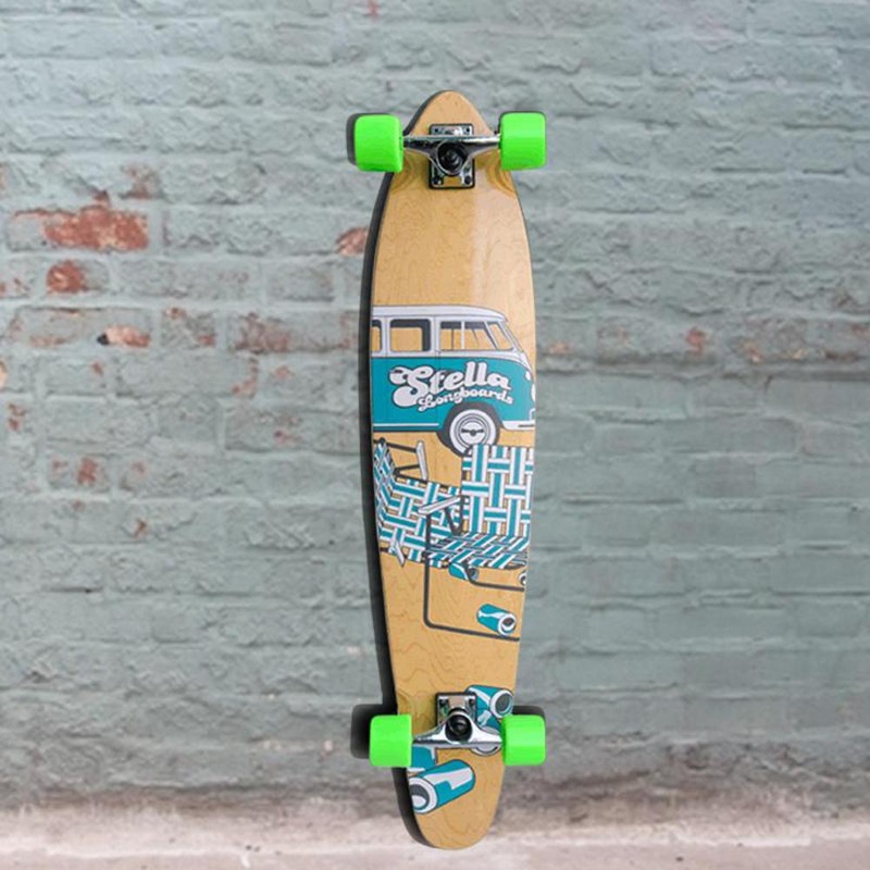 Kicktail Slow Dayz Blue Stella Longboard 42 inch Complete