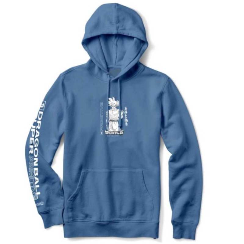 Primitive Dragon Ball Goku Ultra Instinct Hoodie  Medium Blue Medium