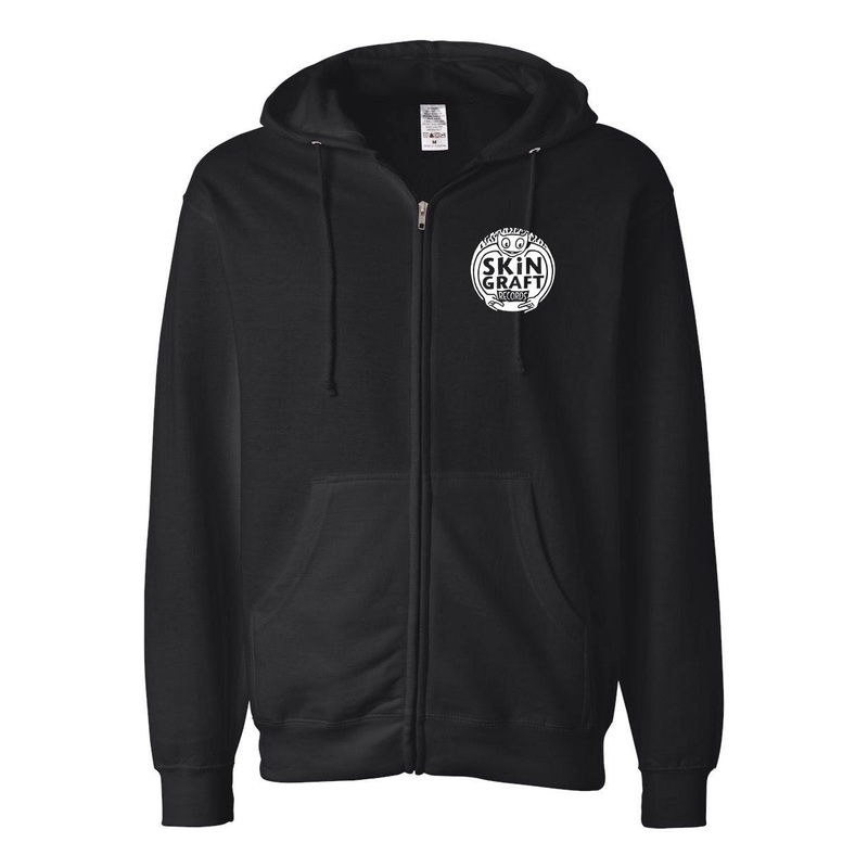SKiN GRAFT Records Logo Zip-Up Hooded Sweatshirt Small