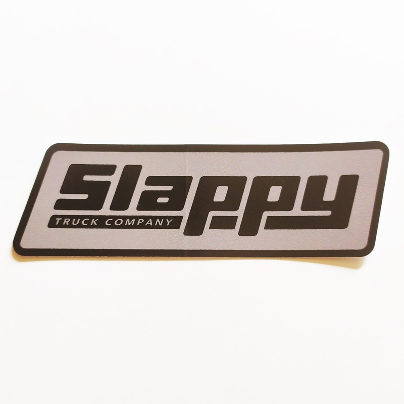 Slappy Trucks OG Logo Sticker – Black/Grey