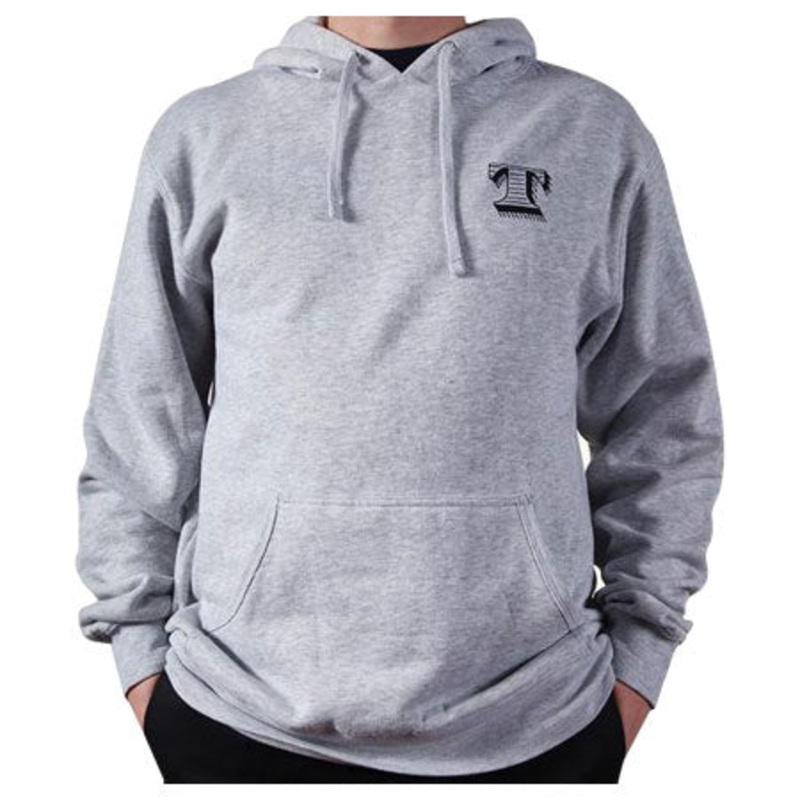 Theories Initiation Pullover Hooded Sweatshirt Heather Grey Medium