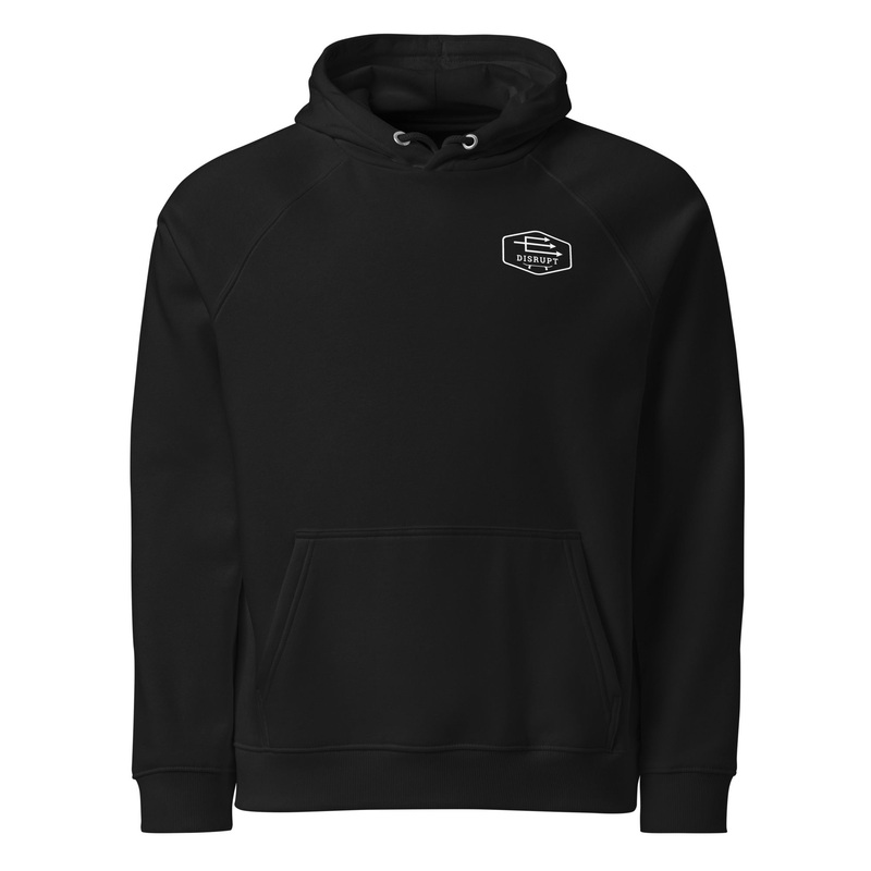 Unisex eco raglan hoodie Black XS