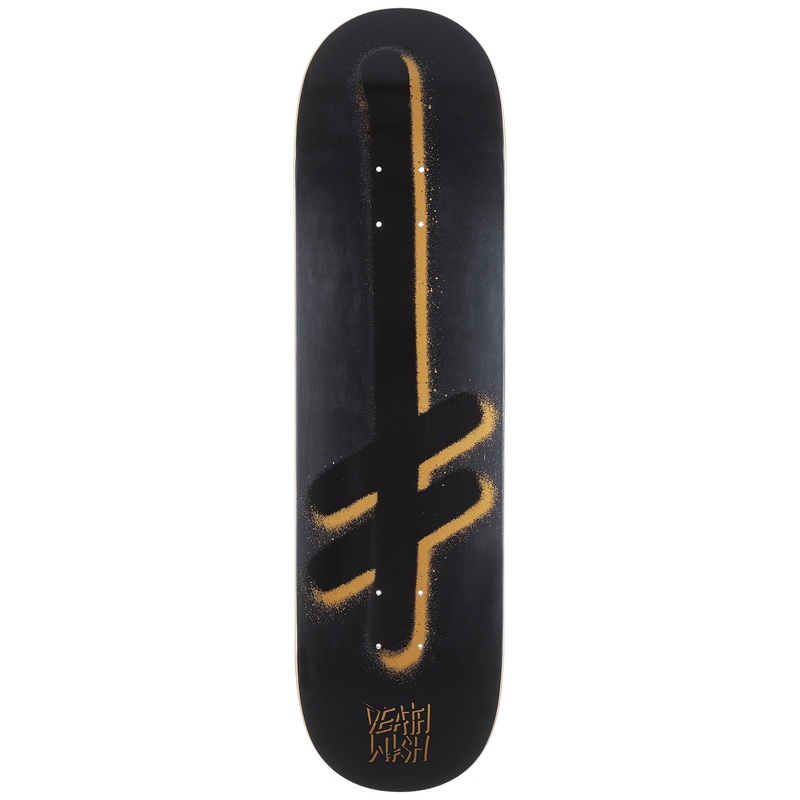 Deathwish Gang Logo Skateboard Deck Black, Gold 8.25″