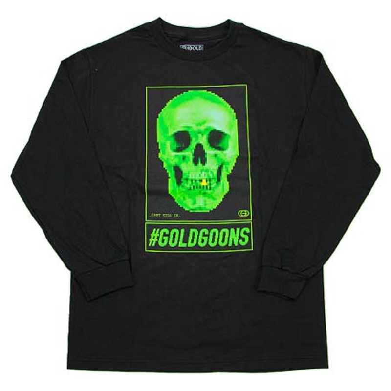 Gold Wheels Gold Tech Long Sleeve T Shirt Black Medium