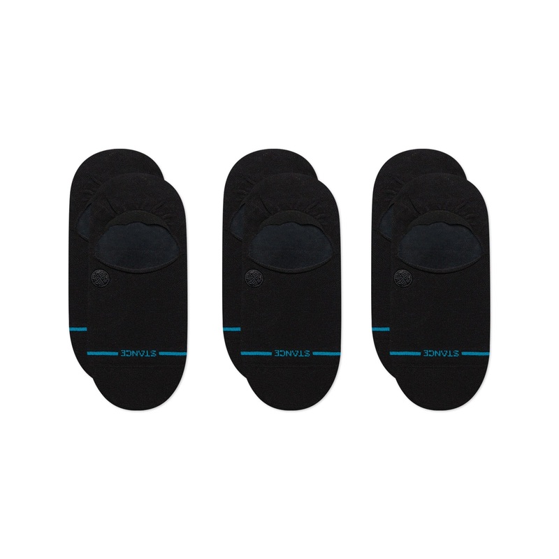 Stance Icon No Show 3 Pack Socks Black S :: M :: Men 3-5.5/ Women 5-7.5
