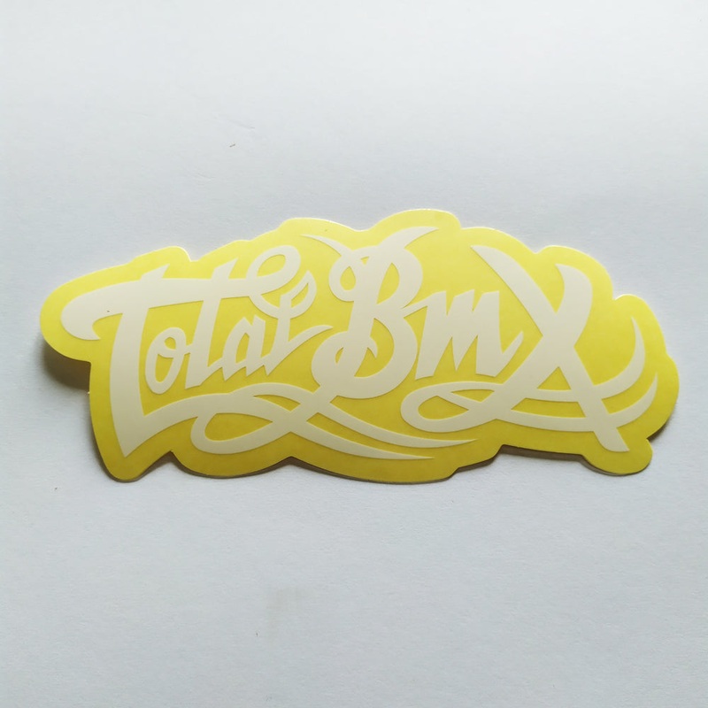 Total Bikes BMX Sticker – “Total BMX” white – 9.5cm across