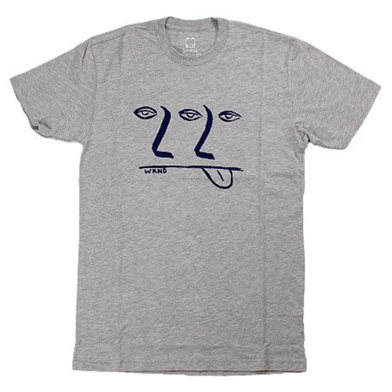 WKND Skateboards 3-2-1 T Shirt Heather Grey Large