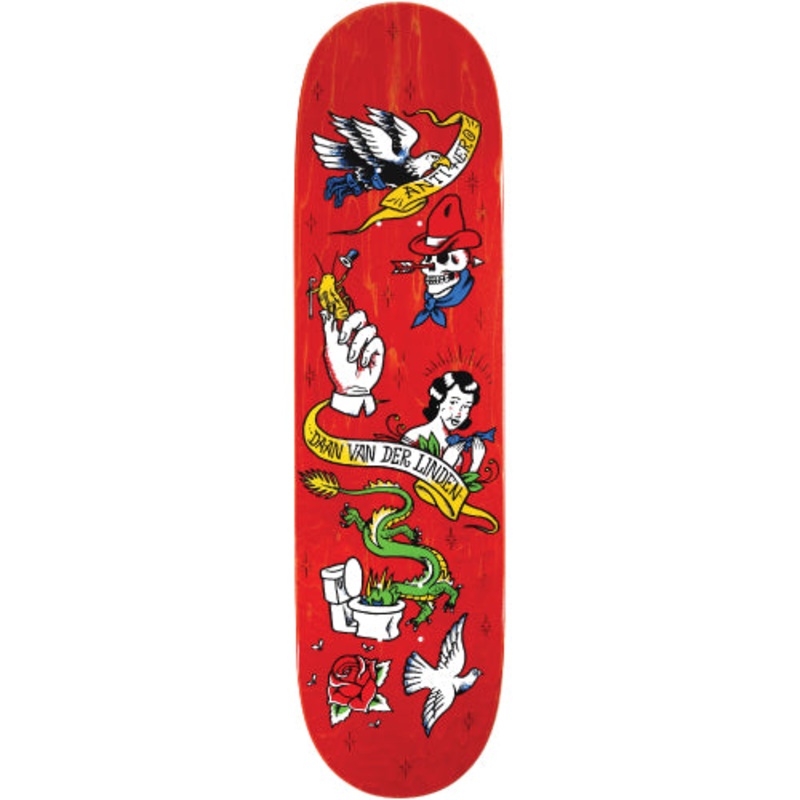 Antihero Daan No Regerts Skateboard Deck 8.5″ 8.5″ Blue Veneer