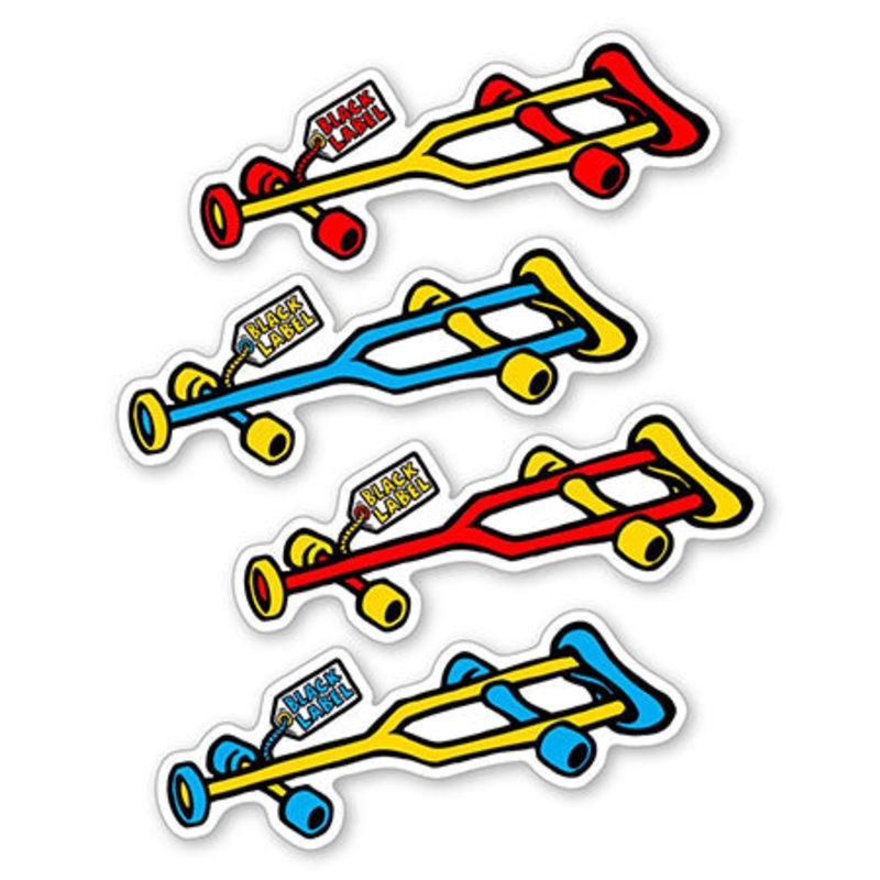 Black Label Crutch Sticker Assorted 4.5″