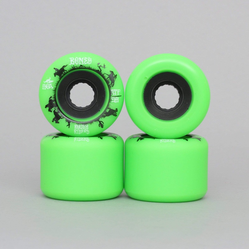 Bones 59mm ATF Rough Riders Wranglers Core Skateboard Wheels Green