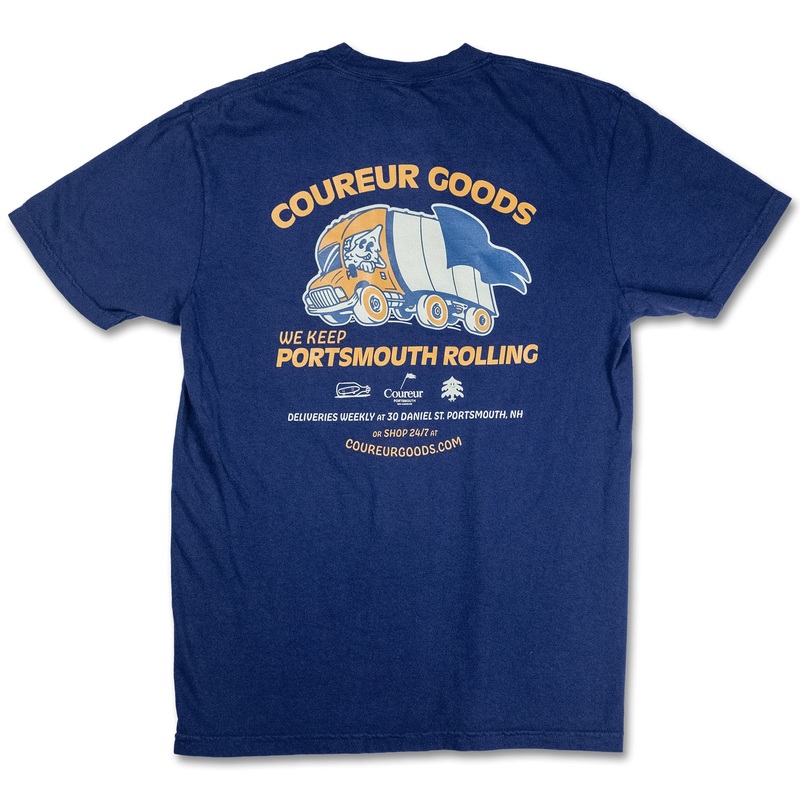 Coureur Goods Big Rig Tee True Navy Youth M