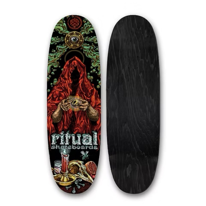 Ritual Lord of Bearings Red 9.75″ Egg Shaped Skateboard Deck 9.75″ WB 14.375″