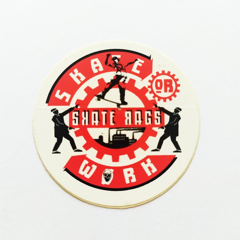 Skate Rags Skateboards Old Skateboard Sticker