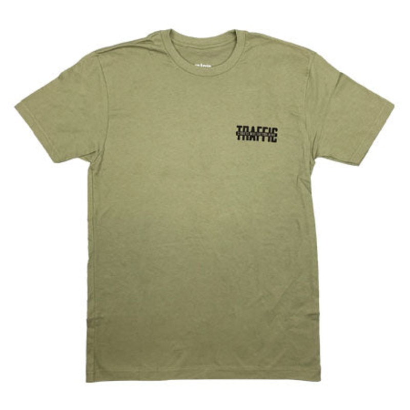 Traffic Skateboards The Streets T Shirt Olive Extra Large
