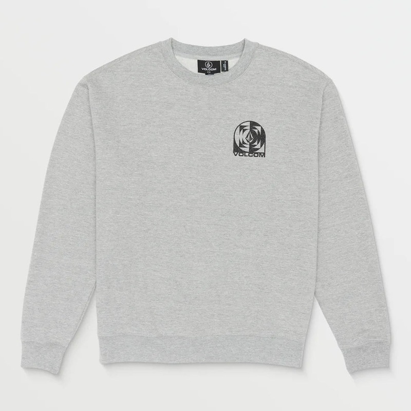 Volcom Echo CHamber Crew Neck Sweater Heather Grey Small