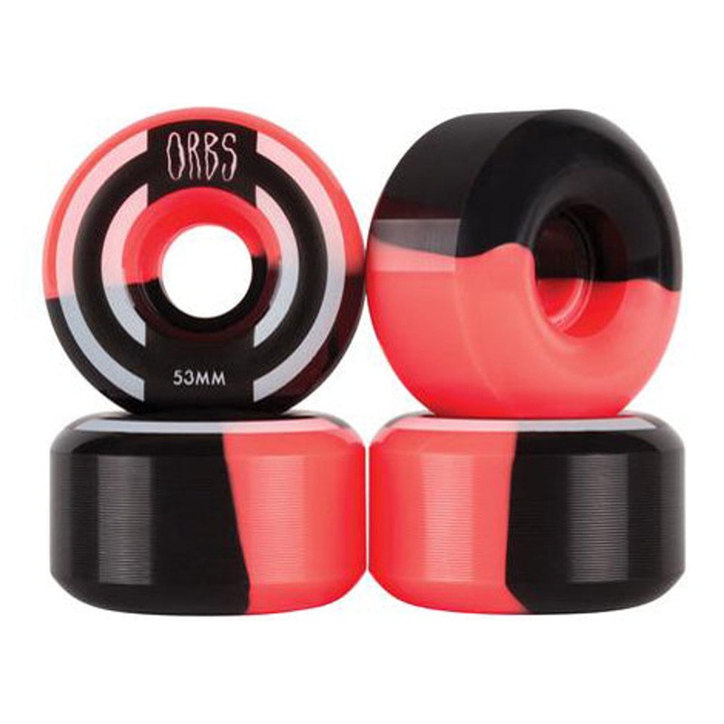 Welcome Orbs Apparitions 53MM 99a Split Coral Black Skateboard Wheels