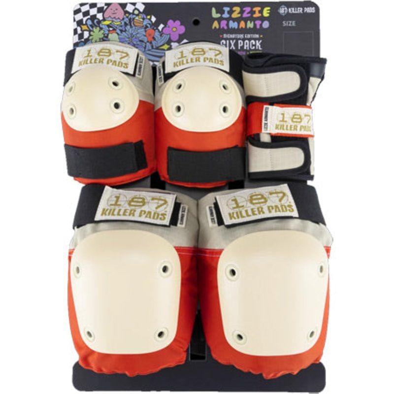 187 Killer Pads Lizzie Armanto Six Pack Pad Set Lizzie Orange Junior