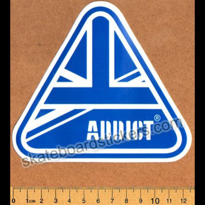 Addict Skateboard Sticker – Flag Blue