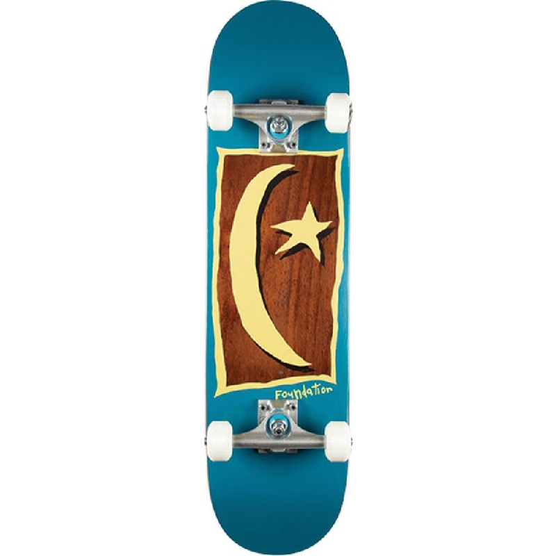 Foundation Star & Moon V2 in Blue 7.88″ Skateboard Complete