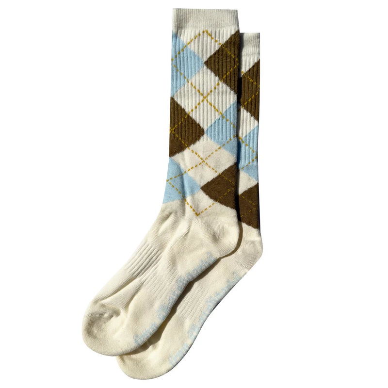 Frog Argyle Socks (Cream) OS