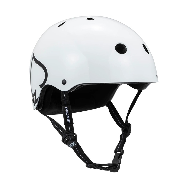 Protec Low Pro Certified Gloss White Helmet XS-S