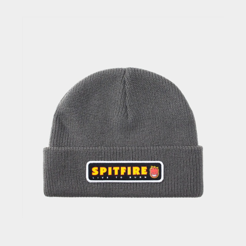 Spitfire Cuff Beanie Ltb Patch – Charcoal