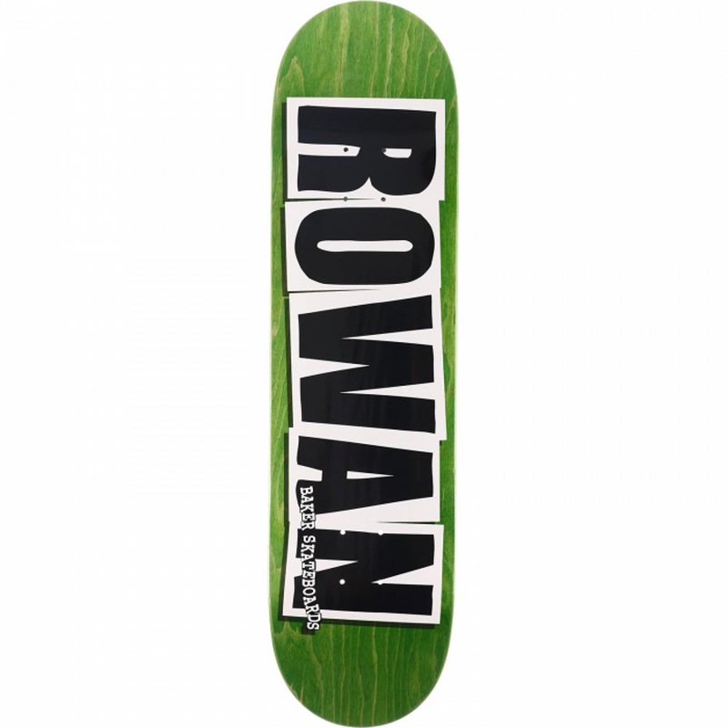 Baker Zorilla Rowan Logo 8.125″ Green Skateboard Deck Deck