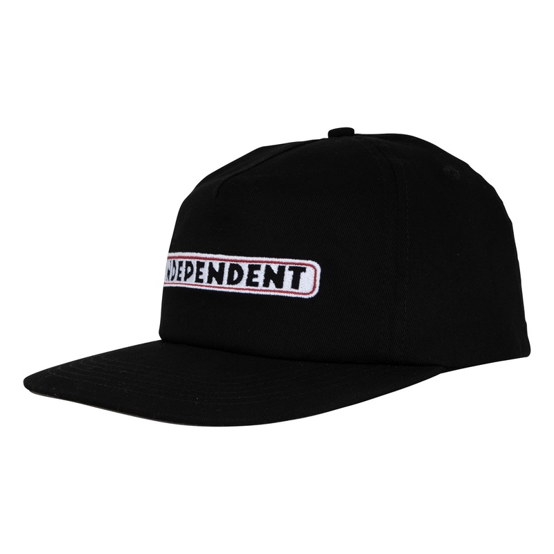 Bar Logo Snapback Independent Hat Black OS