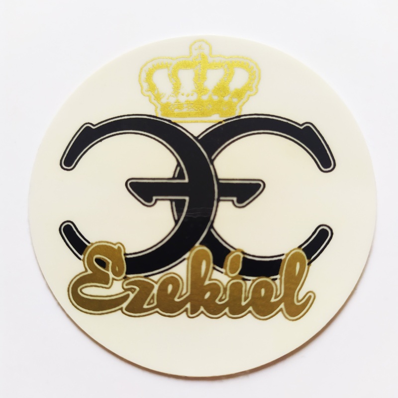 Ezekiel Old School Skateboard Sticker – 5cm across approx black