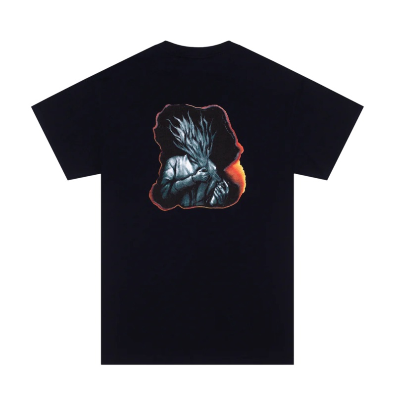 HOCKEY FLAMABLE T SHIRT BLACK S