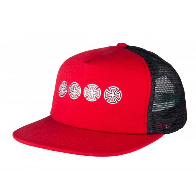 Independent Cap Cross Sequent Meshback – Black / Dark Red