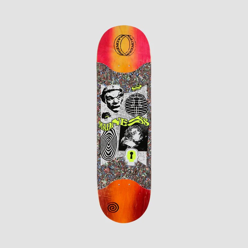 Madness Outcast Popsicle R7 Slick on Middle Section Skateboard Deck Orange/Multi – 8.625″ 8.625