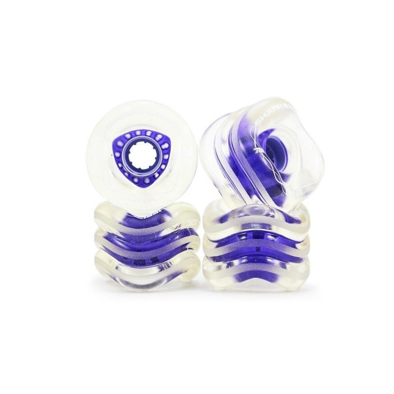 Shark Wheels Longboard – 72MM,78AClearwithPurpleHubDNA