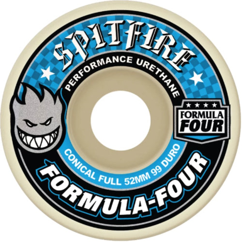Spitfire F4 Conical Full Wheels Natural/Blue/Black 52MM 99D 52mm
