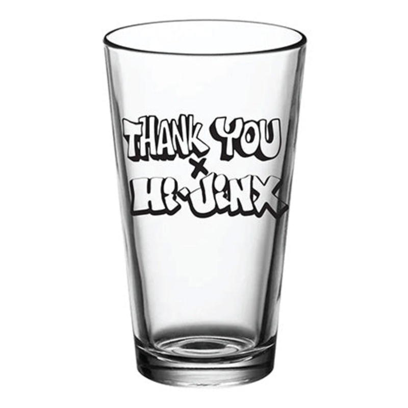 Thank You Skateboards Thank You x Hi-Jinx Pint Glass Clear/ Black Pint